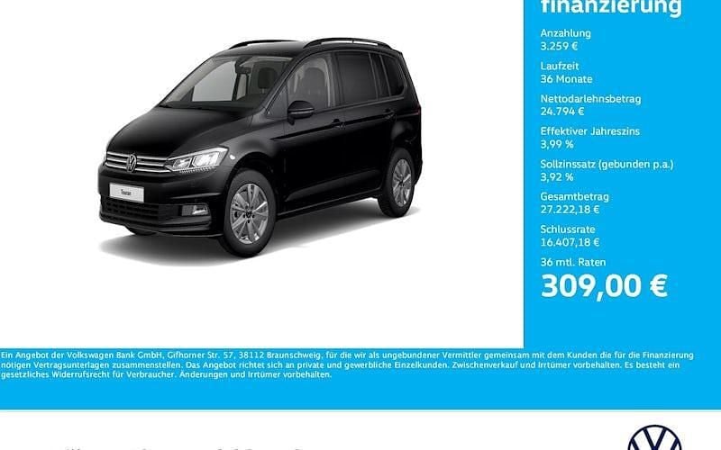 Schwarz Gebraucht 2022 VW Touran Comfortline Van / Kleinbus | 28.053 € (Fairer Preis) - Bild 1/4