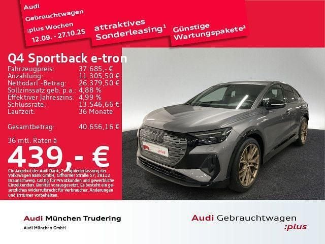 Taifungrau metallic Gebraucht 2023 Audi Q4 Sportback e-tron Ambiente SUV | 37.685 € (Fairer Preis) - Bild 1/2