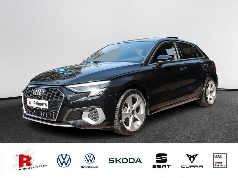 Schwarz Gebraucht 2023 Audi A3 Sportback Ambiente Limousine | 31.939 € (Fairer Preis) - Bild 1/4