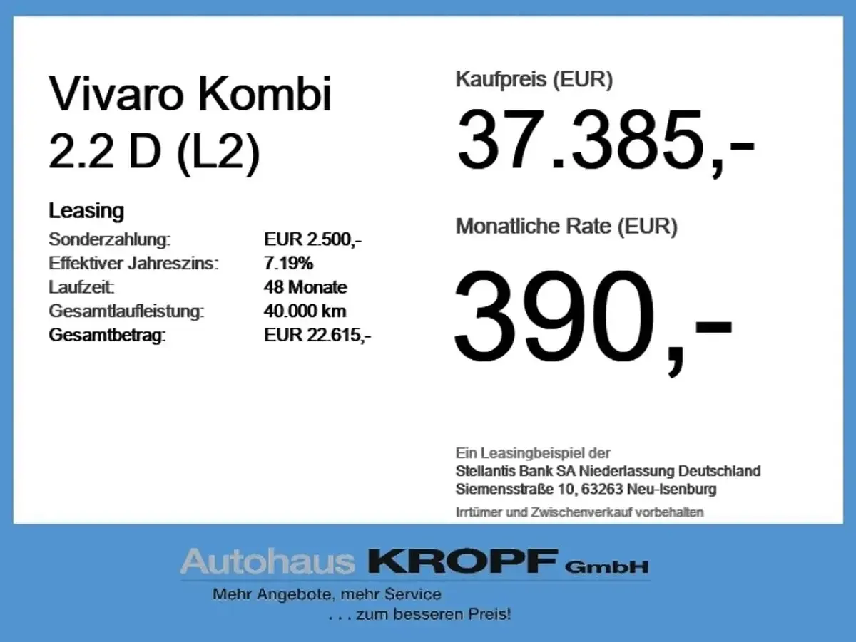 Neu Opel Vivaro 179 PS (131 kW) 2026 Karbon schwarz Van / Kleinbus