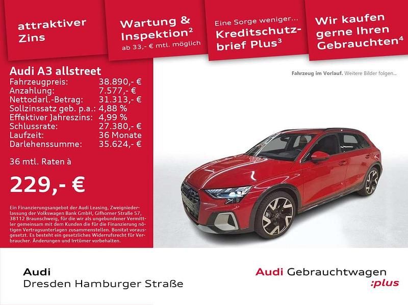 Progressivrot metallic Gebraucht 2025 Audi A3 Sport Kombi | 38.890 € (Fairer Preis) - Bild 1/3
