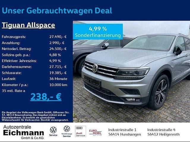 Gebraucht 2020 VW Tiguan Allspace IQ Drive SUV | 27.490 € (Superpreis) - Bild 1/3