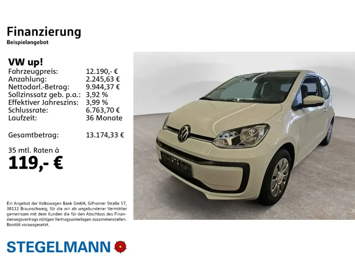Gebraucht VW up! 65 PS (47 kW) 2022 Weiß Kleinwagen
