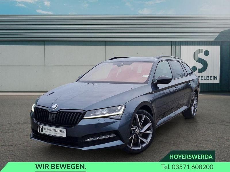 Quarzgrau metallic Gebraucht 2020 Skoda Superb SportLine Kombi | 27.980 € (Fairer Preis) - Bild 1/4