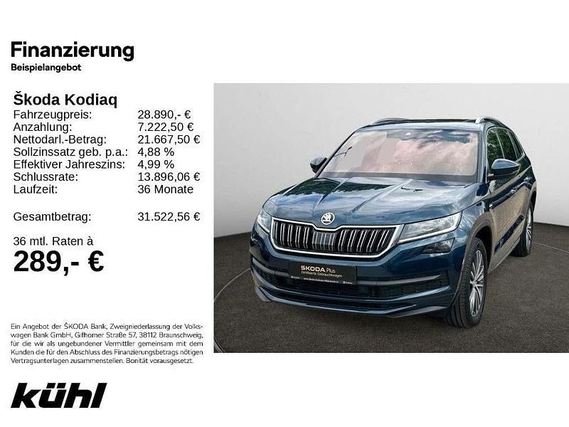 Lavablau metallic Gebraucht 2020 Skoda Kodiaq LAURIN & KLEMENT SUV | 28.590 € (Fairer Preis) - Bild 1/4