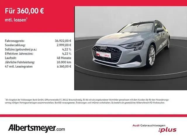 Grau Gebraucht 2025 Audi A3 Sportback Advanced Limousine | 36.922 € (Etwas zu teuer) - Bild 1/4