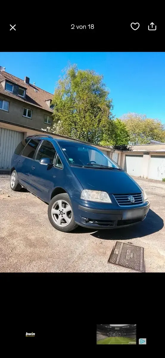 Gebraucht VW Sharan 116 PS (85 kW) 2007 Blau Van / Kleinbus
