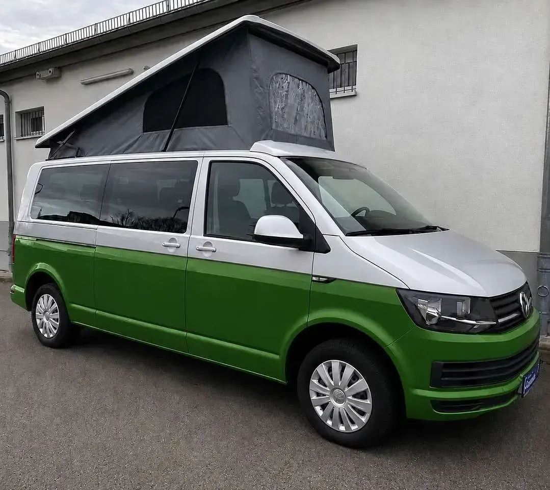 Gebraucht VW California California 150 PS (110 kW) 2019 Silbergrau / grün foliert opt Van