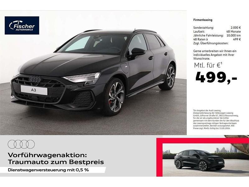 Mythosschwarz metallic Gebraucht 2025 Audi A3 Sportback e-tron S-Line Kleinwagen | 48.980 € - Bild 1/4