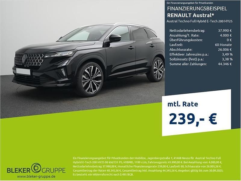 Blackpearl schwarz Neu 2025 Renault Austral Techno SUV | 41.990 € (Fairer Preis) - Bild 1/3