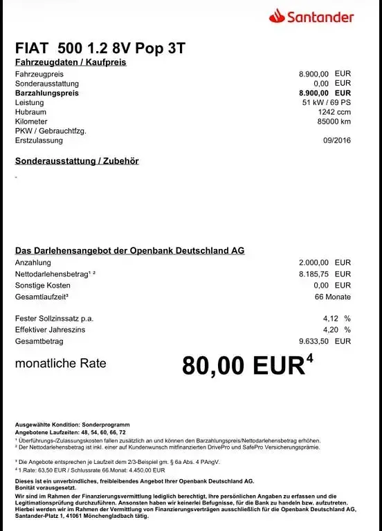 Gebraucht Fiat 500 Lounge 69 PS (50 kW) 2016 Schwarz Kleinwagen
