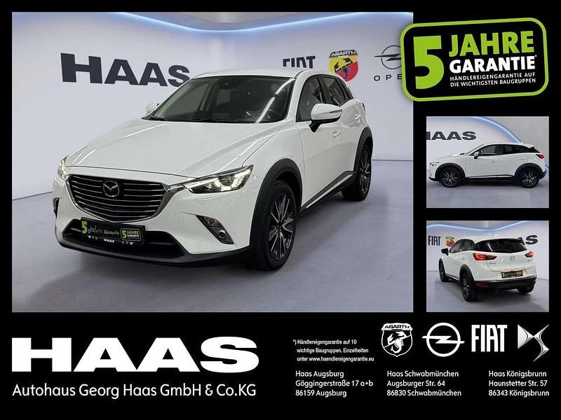 Arctic white (metallic) Gebraucht 2018 Mazda CX-3 Sports-Line SUV | 13.480 € (Fairer Preis) - Bild 1/4