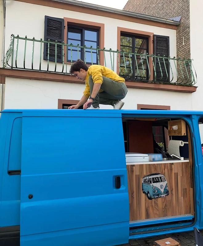 Gebraucht Ford Transit 75 PS (55 kW) 2001 Blau Van / Kleinbus