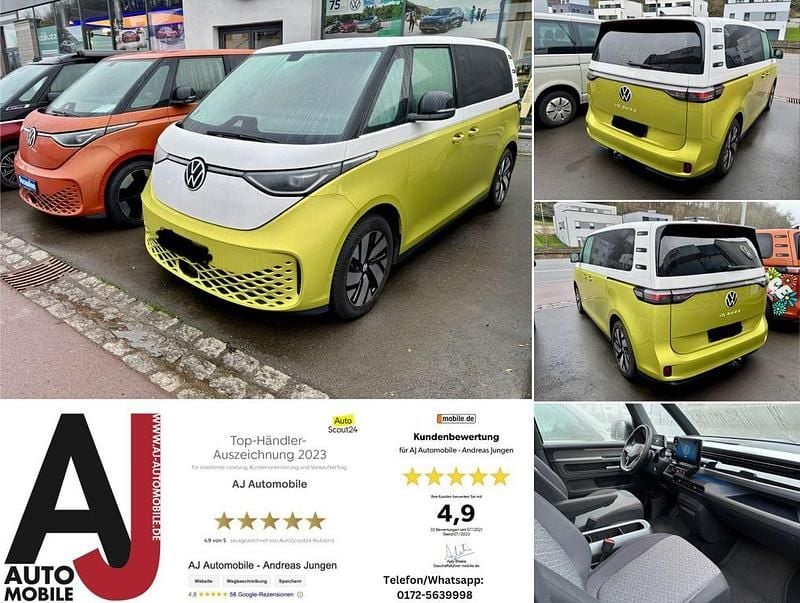 Weiß (candyweiss/limonengelb) Gebraucht 2023 VW ID. Buzz Pro Van / Kleinbus | 44.900 € (Superpreis) - Bild 1/4