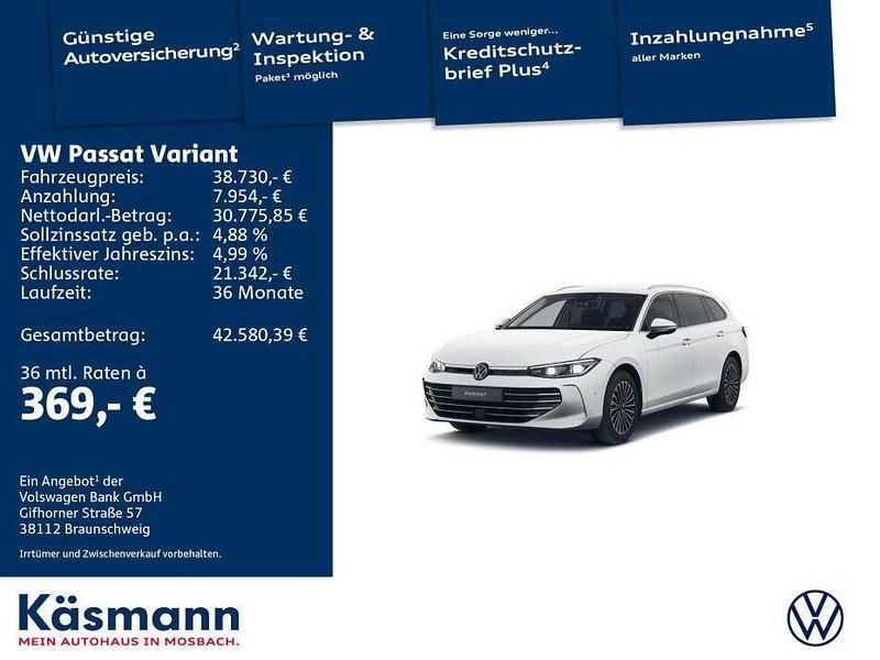 Weiß Gebraucht 2025 VW Passat Elegance Kombi | 38.730 € (Superpreis) - Bild 1/4