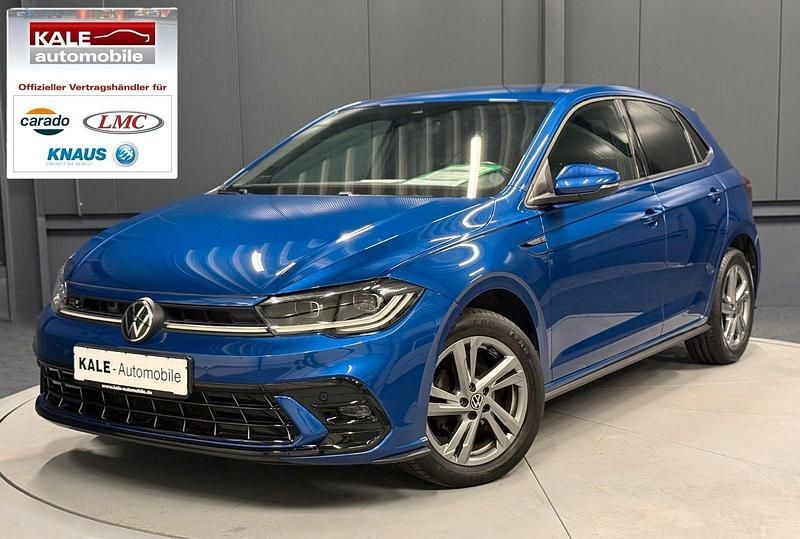 Blau metallic (reef blue metallic) Gebraucht 2022 VW Polo R-line Kleinwagen | 19.890 € (Fairer Preis) - Bild 1/4