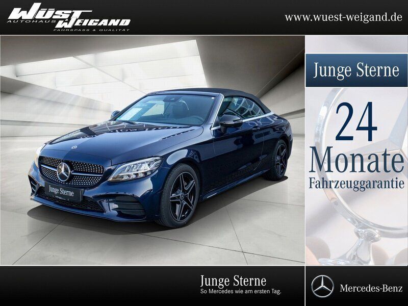 Blau Gebraucht 2024 Mercedes C180 AMG line Plus Cabrio | 46.990 € (Etwas zu teuer) - Bild 1/4