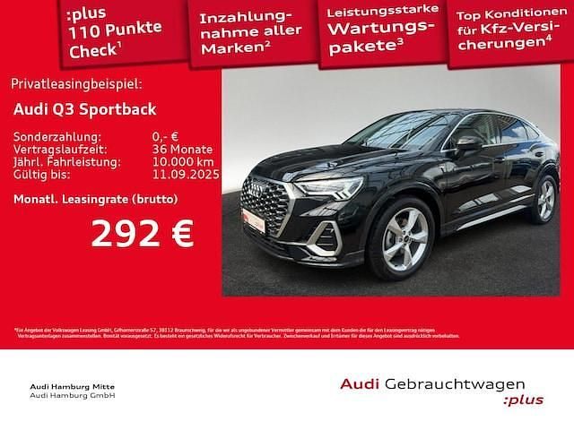 Schwarz Gebraucht 2024 Audi Q3 Sportback S-Line SUV | 41.950 € (Fairer Preis) - Bild 1/3