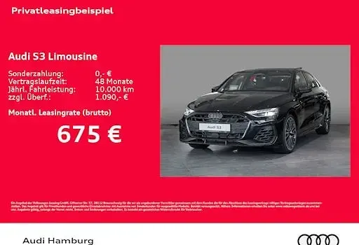 Neu Audi S3 Ambiente 333 PS (244 kW) 2026 Schwarz Limousine