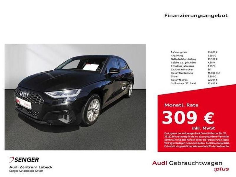 Brillantschwarz Gebraucht 2022 Audi A3 e-tron Sport Kleinwagen | 23.880 € (Etwas zu teuer) - Bild 1/3