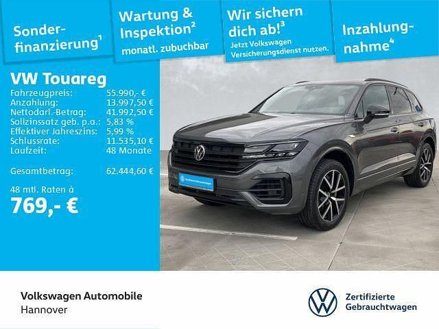 Siliziumgrau metallic Gebraucht 2022 VW Touareg R-line SUV | 55.990 € (Etwas zu teuer) - Bild 1/4