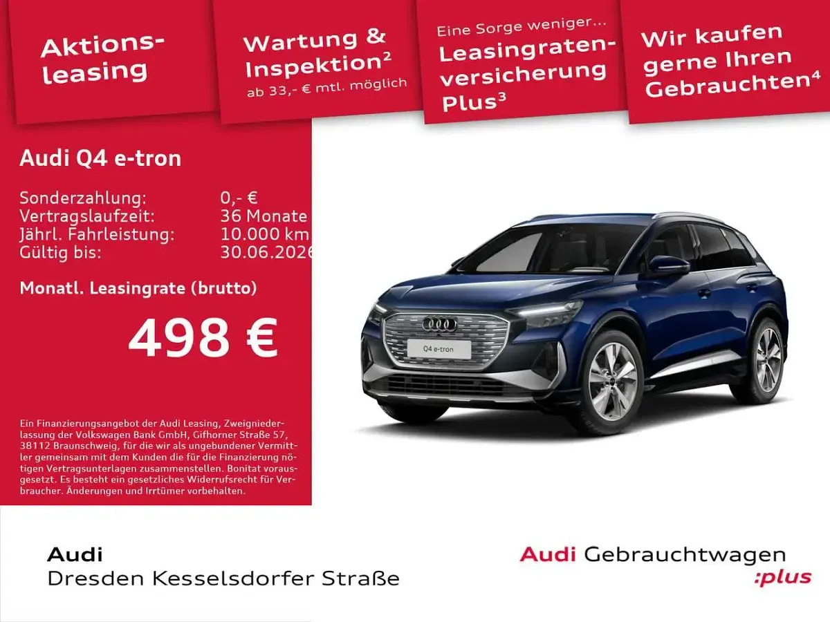 Second-hand Audi Q4 e-tron Sport 210 kW (286 CP) 2025 Albastru SUV