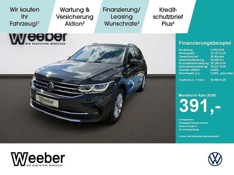 Uranograu Gebraucht 2021 VW Tiguan Elegance SUV | 32.690 € (Fairer Preis) - Bild 1/4