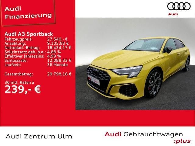 Gebraucht Audi A3 Sportback e-tron S-Line 245 PS (180 kW) 2023 Pythongelb metallic Kleinwagen