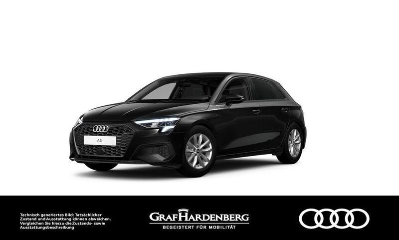 Schwarz Gebraucht 2022 Audi A3 Sportback Ambiente Limousine | 23.880 € (Guter Preis) - Bild 1/3