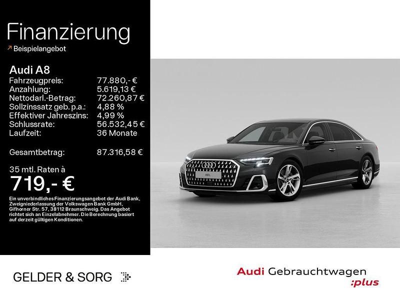 Mythosschwarz metallic Gebraucht 2024 Audi A8L Sport Limousine | 77.880 € (Superpreis) - Bild 1/3