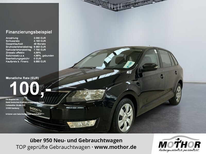 Schwarz Gebraucht 2016 Skoda Rapid Ambition Limousine | 10.451 € (Etwas zu teuer) - Bild 1/4