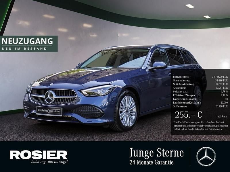 Blau / sodalithblau Gebraucht 2024 Mercedes C220 Advanced Kombi | 37.702 € (Fairer Preis) - Bild 1/4
