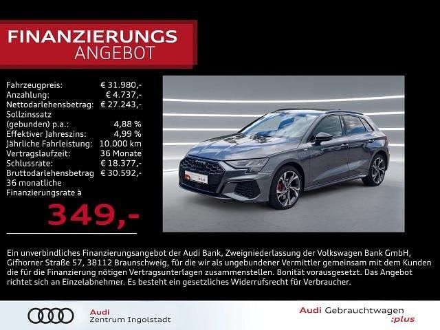Daytonagrau perleffekt Gebraucht 2022 Audi A3 Sportback e-tron S-Line Limousine | 31.980 € (Teuer) - Bild 1/3