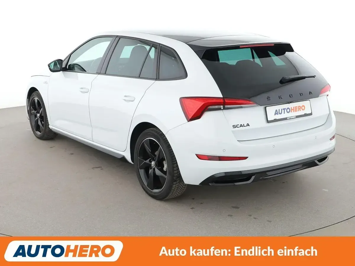 Gebraucht Skoda Scala Monte Carlo 110 PS (80 kW) 2021 Weiß Kleinwagen