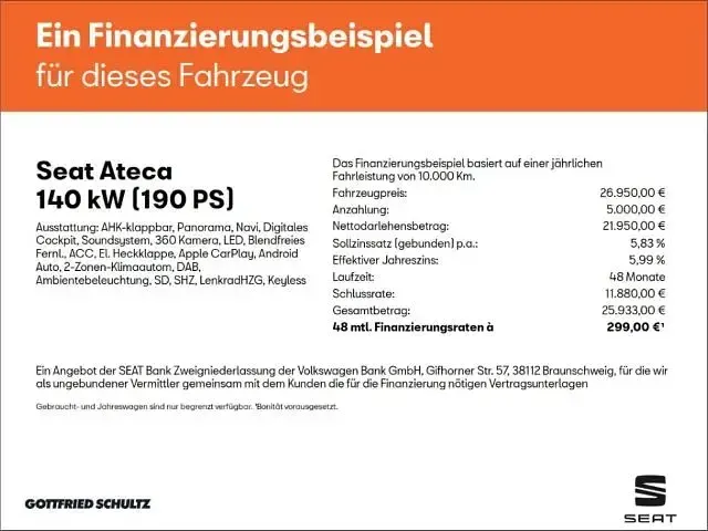 Gebraucht Seat Ateca 4Drive 190 PS (139 kW) 2021 Weiss SUV