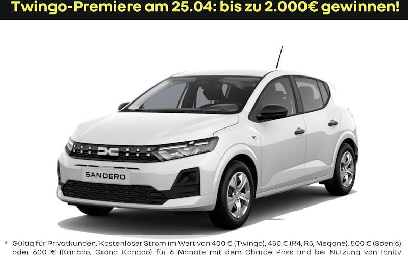 Neu Dacia Sandero Essentiel 101 PS (74 kW) 2026 Weiß Limousine