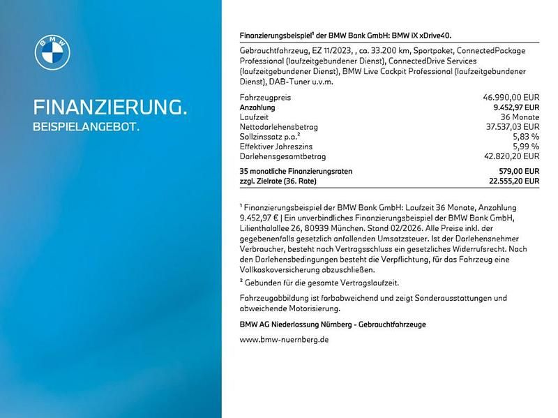 Gebraucht BMW iX Sport Line 239 kW (326 PS) 2023 Grau SUV