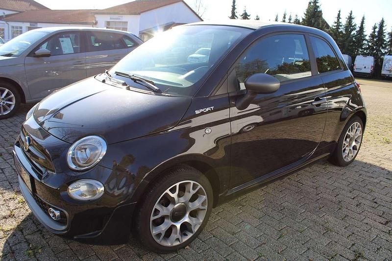 Vesuvio schwarz Gebraucht 2021 Fiat 500C Sport Cabrio | 10.990 € - Bild 1/4