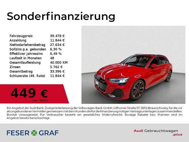 Progressivrot metallic Gebraucht 2024 Audi A3 S-Line Limousine | 39.478 € (Fairer Preis) - Bild 1/2