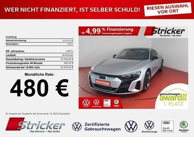 Florettsilber metallic (metallic) Gebraucht 2024 Audi e-tron GT quattro Ambiente Limousine | 68.947 € (Guter Preis) - Bild 1/4