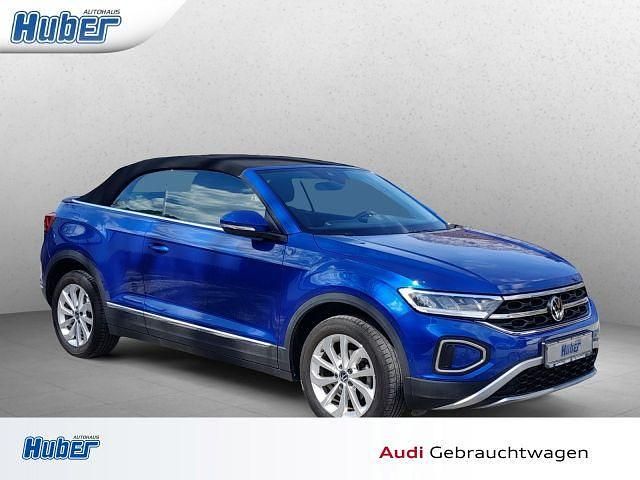 Ravennablau schwarz Gebraucht 2024 VW T-Roc Cabriolet Style Cabrio | 26.690 € (Superpreis) - Bild 1/1