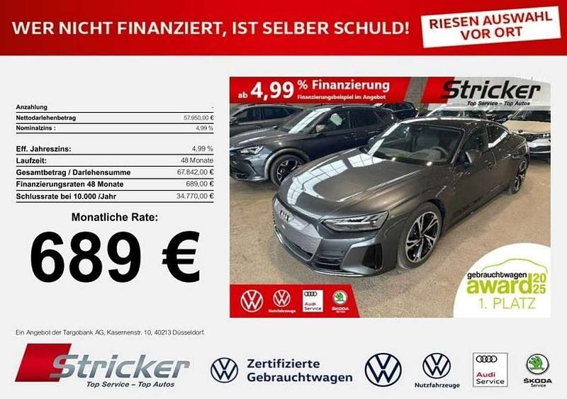 Daytonagrau perleffekt Gebraucht 2023 Audi e-tron GT quattro Sport Limousine | 57.949 € (Superpreis) - Bild 1/3