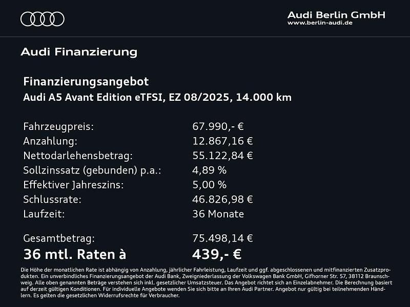 Gebraucht Audi A5 Ambiente 299 PS (219 kW) 2025 Magnetgrau Coupé
