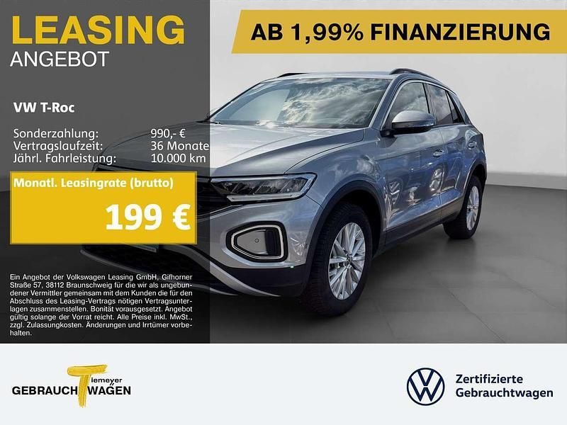 Silber Gebraucht 2024 VW T-Roc Life SUV | 25.020 € (Guter Preis) - Bild 1/4