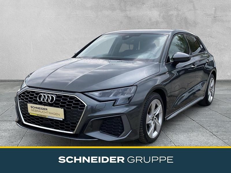 Grau Gebraucht 2024 Audi A3 Sportback S-Line Limousine | 24.490 € (Fairer Preis) - Bild 1/4