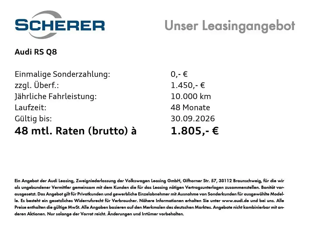 Neu Audi Q8 Sport 600 PS (441 kW) 2026 Schwarz SUV