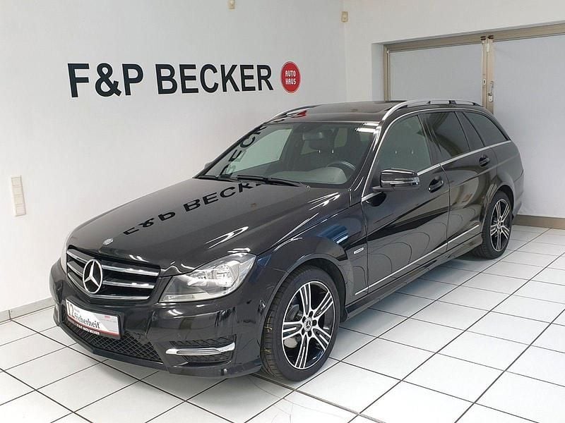 Schwarz Gebraucht 2014 Mercedes C220 AMG line Kombi | 14.950 € (Fairer Preis) - Bild 1/4