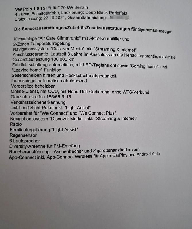 Gebraucht VW Polo Life 95 PS (69 kW) 2021 Schwarz Kleinwagen