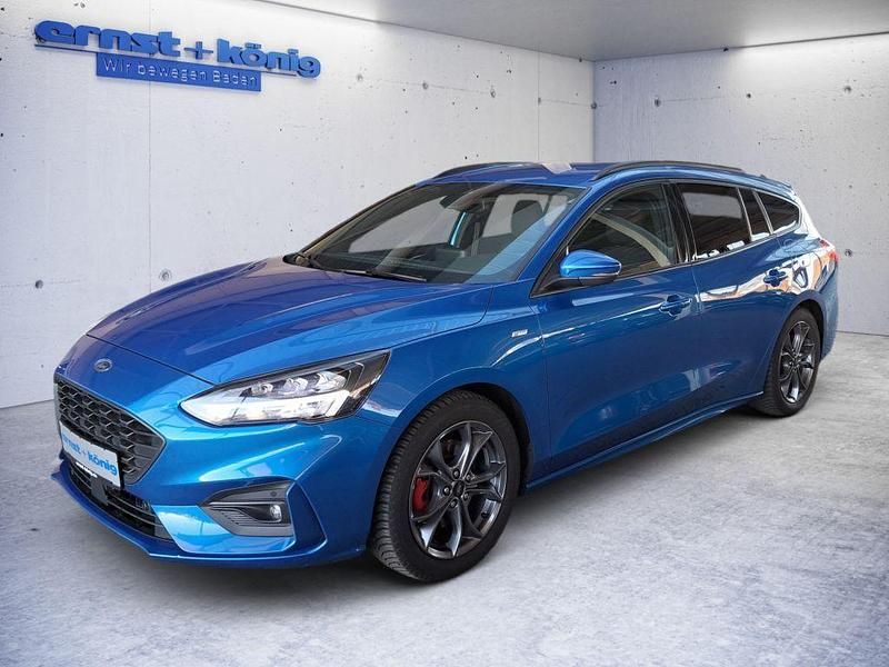 Blau Gebraucht 2021 Ford Focus ST-Line X Kombi | 16.980 € (Teuer) - Bild 1/4