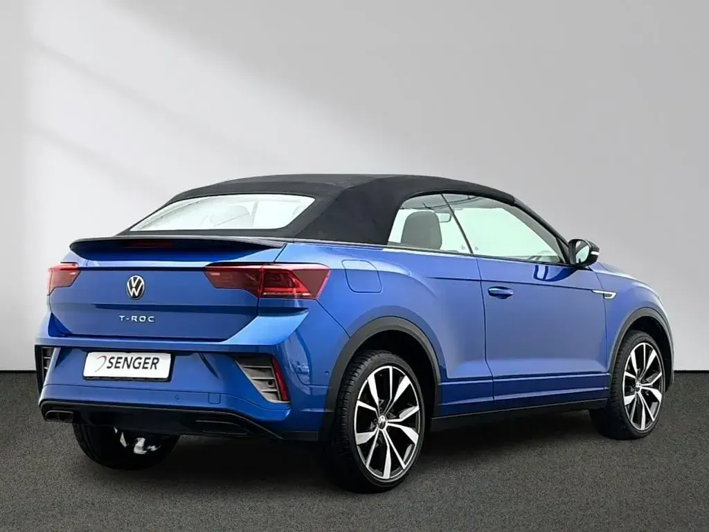 Gebraucht VW T-Roc Cabriolet Style 150 PS (110 kW) 2022 Ravennablau metallic schwarz Cabrio